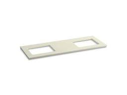 Kohler Solid/Expressions 61'' vanity-top with double Verticyl rectangular cutout - White Expressions - image 3