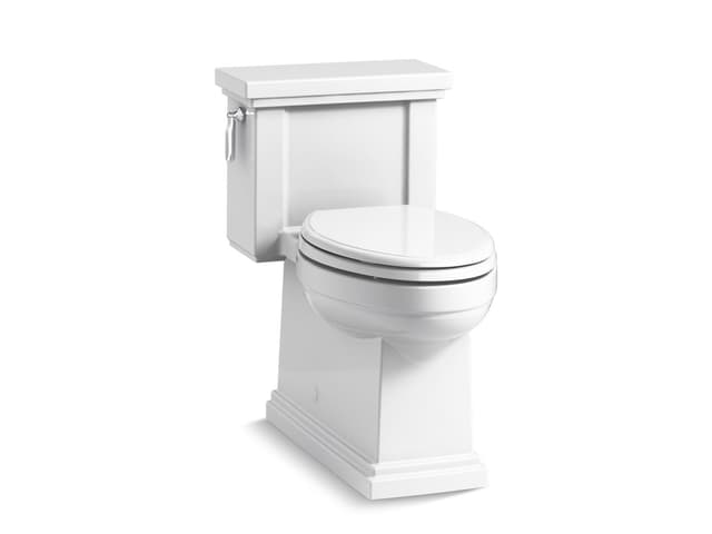 Kohler Tresham One-piece compact elongated toilet with skirted trapway, 1.28 gpf - White
