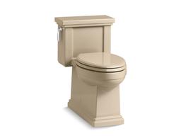 Kohler Tresham Comfort Height One-piece compact elongated 1.28 gpf chair height toilet with Quiet-CloseE seat - Biscuit - image 3