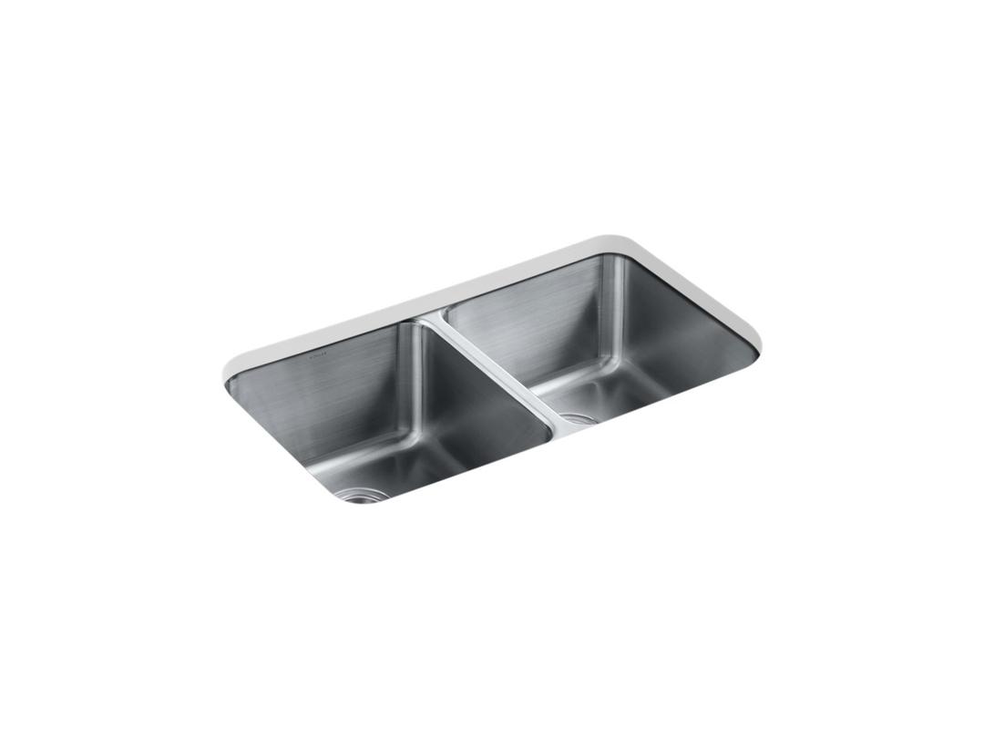 Kohler Undertone Preserve 31-1/2'' x 18'' x 9-3/4'' Undermount double-equal bowl kitchen sink - Not Applicable by Kohler