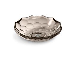 BrioletteE 17-1/2'' round vessel bathroom sink, no overflow - Translucent Dew - image 4