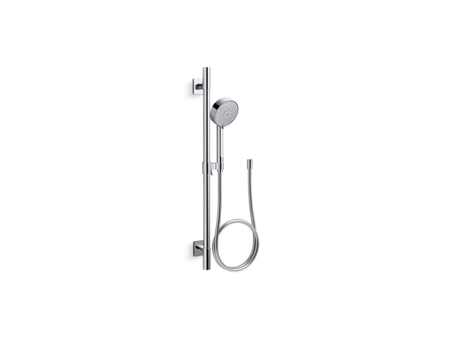 Kohler Awaken G110 30'' deluxe three-function handshower kit, 1.75 gpm - Polished Chrome