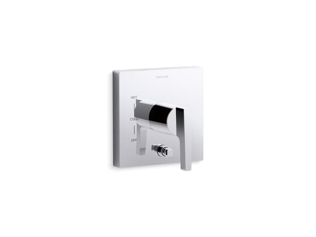 Kohler Honesty Rite-Temp valve trim with push-button diverter - Polished Chrome