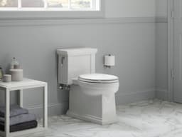 Kohler Tresham One-piece compact elongated toilet with skirted trapway, 1.28 gpf - White - image 3