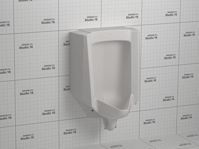 BardonE High-Efficiency Urinal (HEU), washout, wall-hung, 0.125 gpf to 1.0 gpf, rear spud, antimicrobial