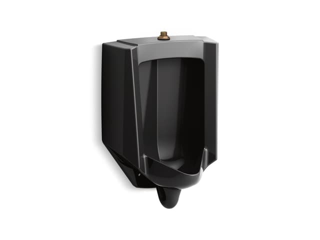 Kohler BardonE High-Efficiency Urinal (HEU), washout, wall-hung, 0.125 gpf to 1.0 gpf, top spud - Black