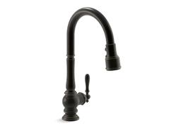 Artifacts Pull-down kitchen sink faucet with three-function sprayhead - Polished Chrome - image 4