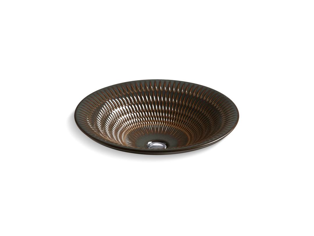 Kohler Derring Carillon 17-3/4'' round drop-in bathroom sink, no overflow - Bourbon Rutile by Kohler
