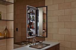 Catalan 15'' W x 36-1/8'' H aluminum single-door medicine cabinet with 170 degree hinge - image 2