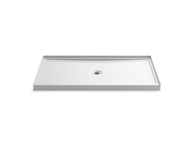 Kohler Rely 60'' x 34'' alcove shower base, center drain - White