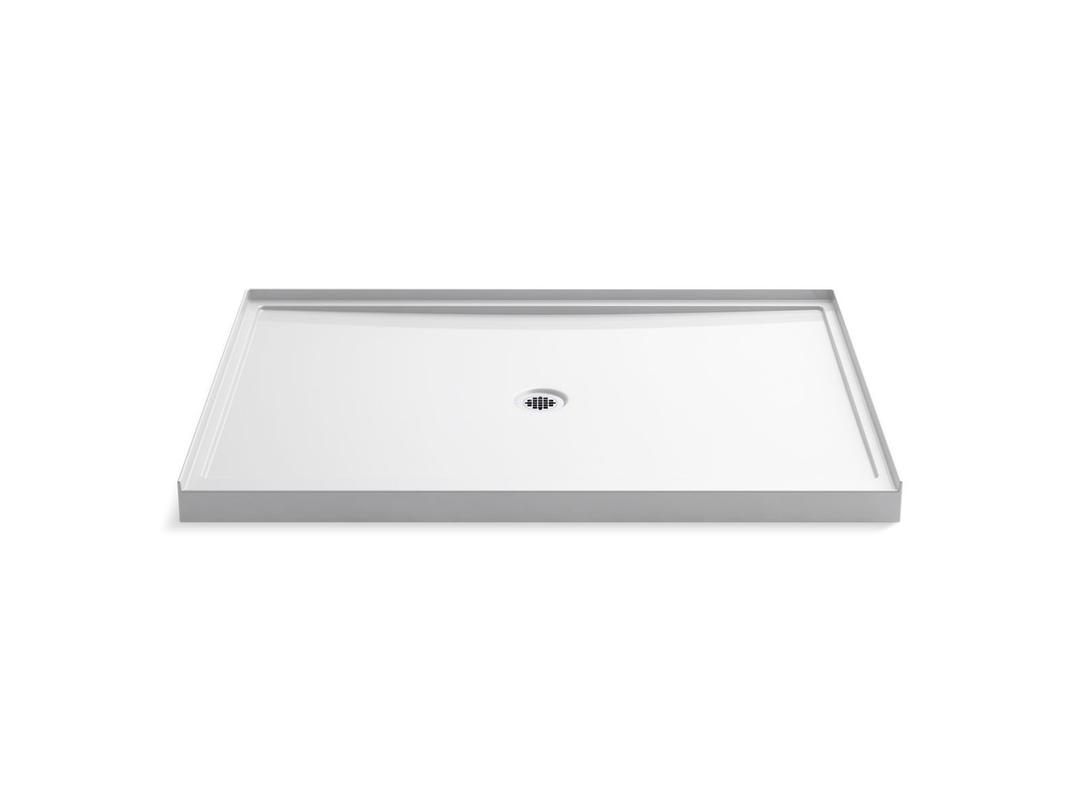 Kohler Rely 60'' x 42'' alcove shower base, center drain - White by Kohler