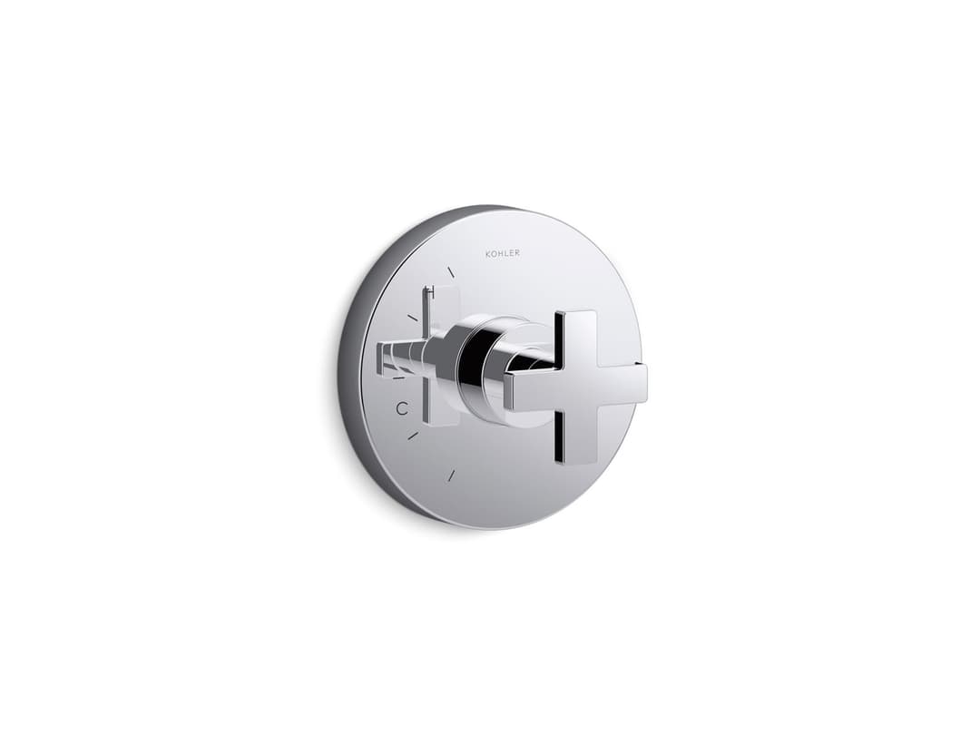 Kohler Composed Rite-Temp valve trim with cross handle - Polished Chrome by Kohler