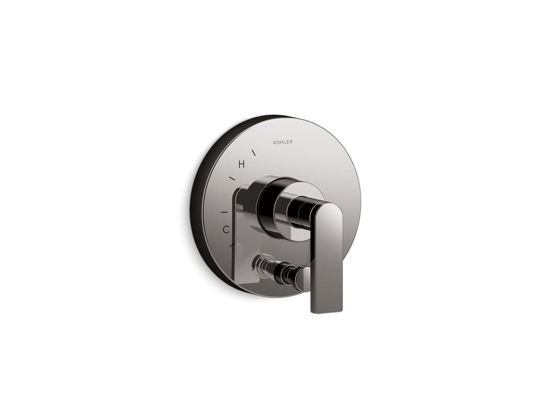 Kohler Composed Rite-Temp valve trim with push-button diverter and lever handle - Vibrant Titanium by Kohler