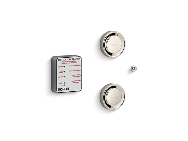 Kohler Invigoration Series Tandem digital steam adapter kit - Vibrant Polished Nickel