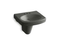 Kohler Pinoir 22'' oval wall-mount bathroom sink with glazed underside - White - image 4