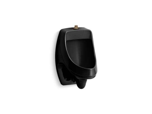Kohler DexterE Washout half-stall 0.125 gpf urinal, top spud - Black