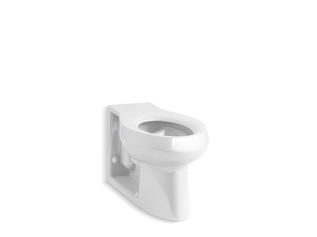 AngleseyE Floor-mount rear spud flushometer bowl with integral seat