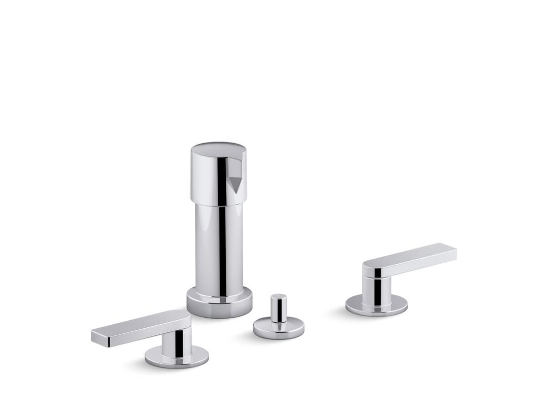 Kohler Composed Widespread bidet faucet with lever handles - Polished Chrome by Kohler
