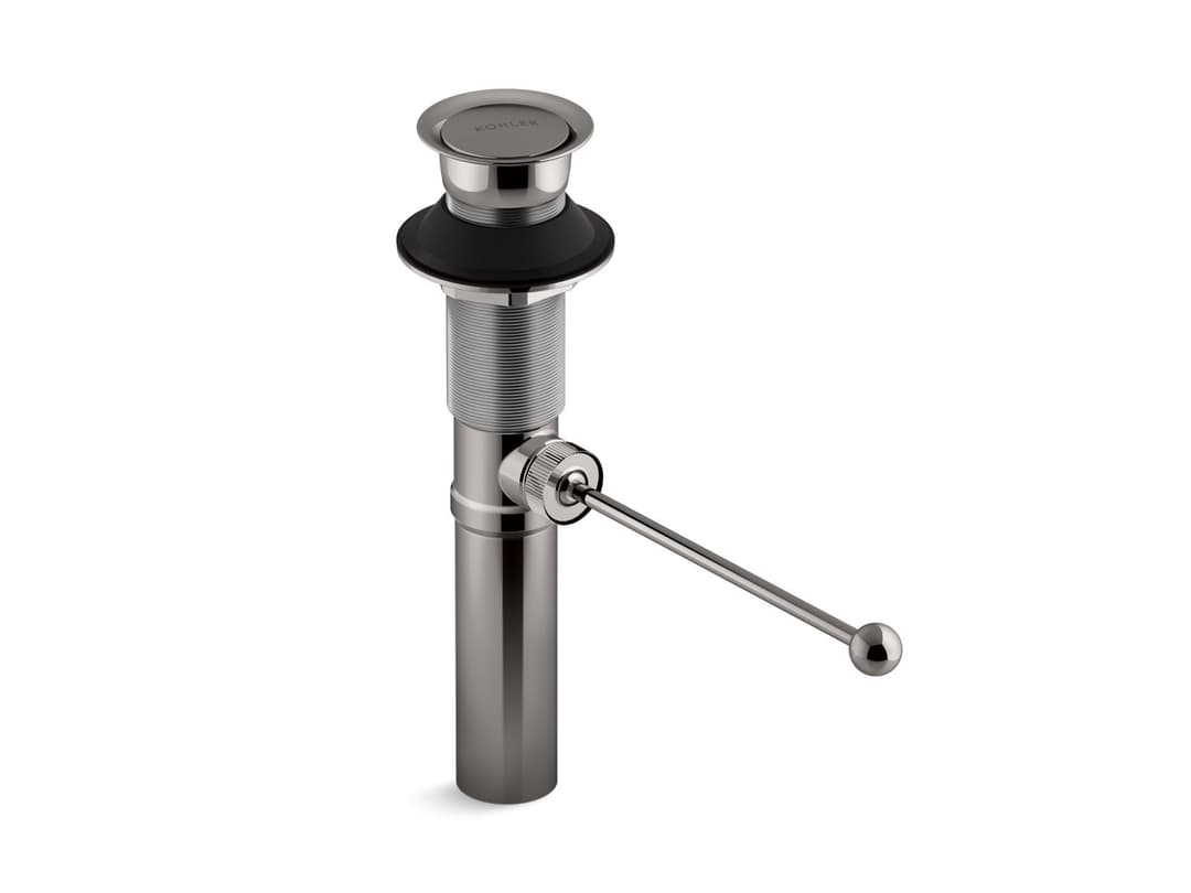 Kohler Premier pop-up drain, exposed, without overflow - Vibrant Titanium by Kohler
