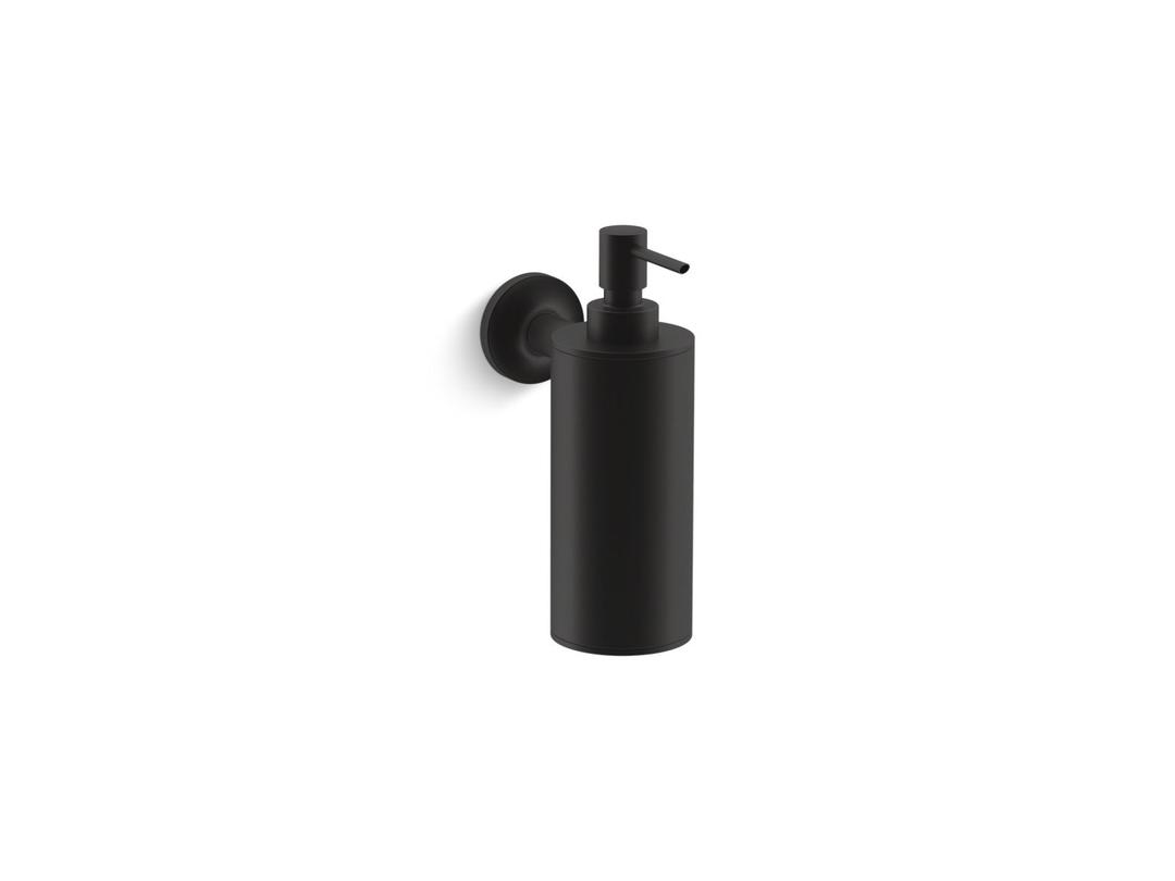 Kohler Purist Wall-mount soap/lotion dispenser - Matte Black by Kohler