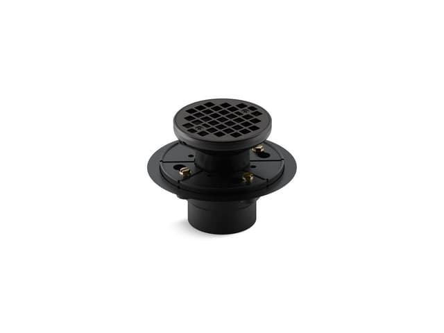 Kohler Clearflo Round design tile-in shower drain - Matte Black