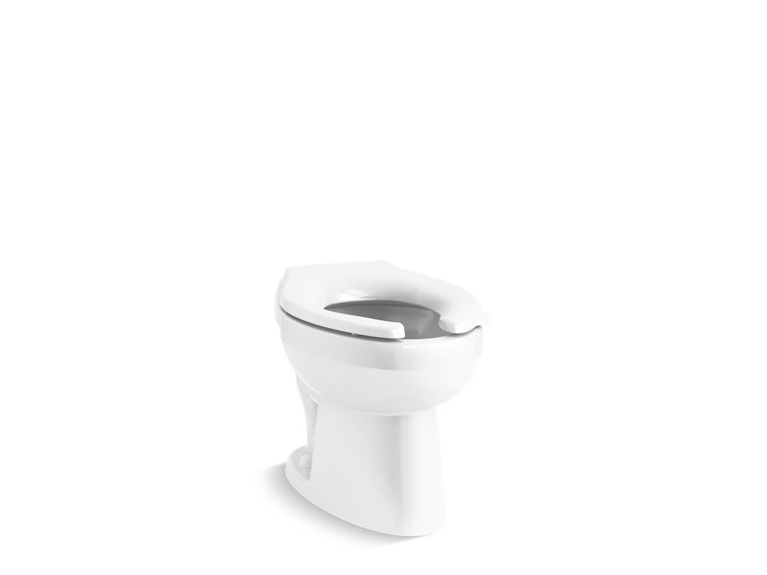 Kohler WellcommeE Ultra Floor-mount rear spud flushometer bowl - White by Kohler