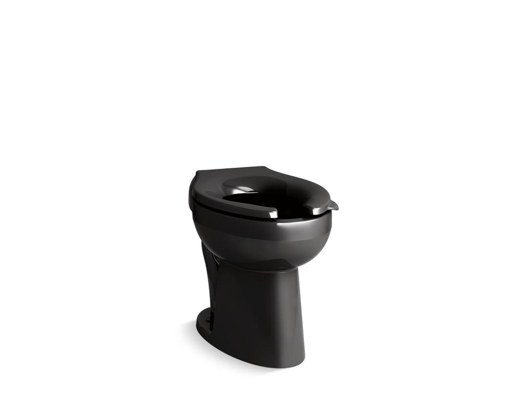 Kohler HighcliffE Ultra Floor-mount rear spud flushometer bowl - Black by Kohler