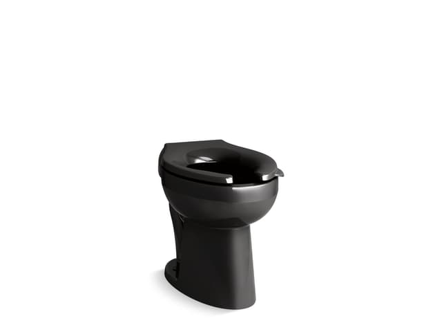 Kohler HighcliffE Ultra Floor-mount rear spud flushometer bowl - Black