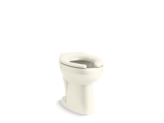 Kohler HighcliffE Ultra Floor-mount rear spud flushometer bowl - Biscuit