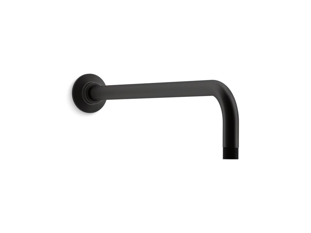 Kohler Wall-mount rainhead arm and flange - Matte Black by Kohler