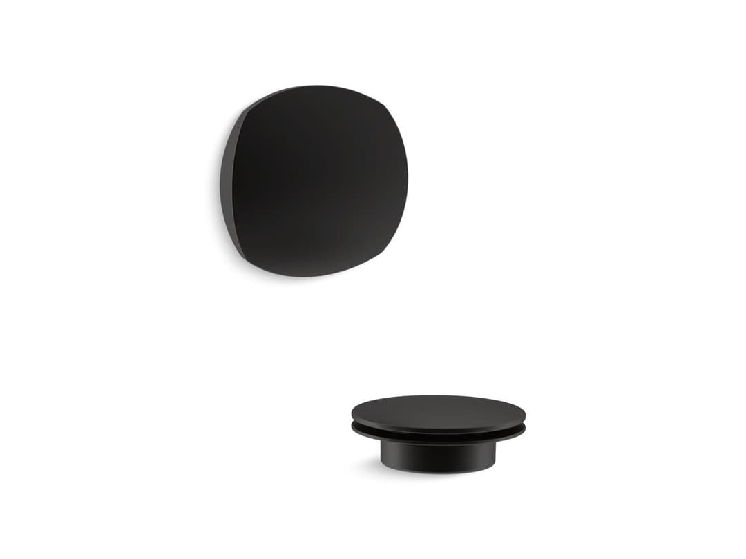 Kohler PureFloE Rotary-turn bath drain trim - Matte Black by Kohler