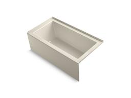 Kohler Underscore Rectangle 60'' x 32'' alcove bath with integral apron, integral flange and right-hand drain - Dune - image 4