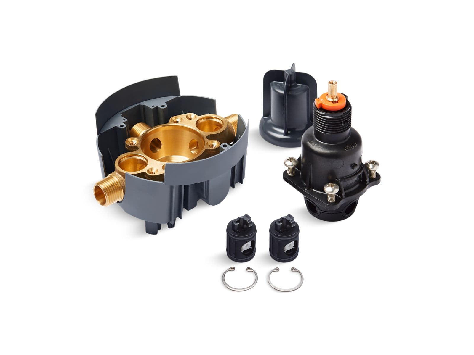 Kohler Rite-Temp Pressure-balancing valve body and cartridge kit with service stops (supplied loose) by Kohler
