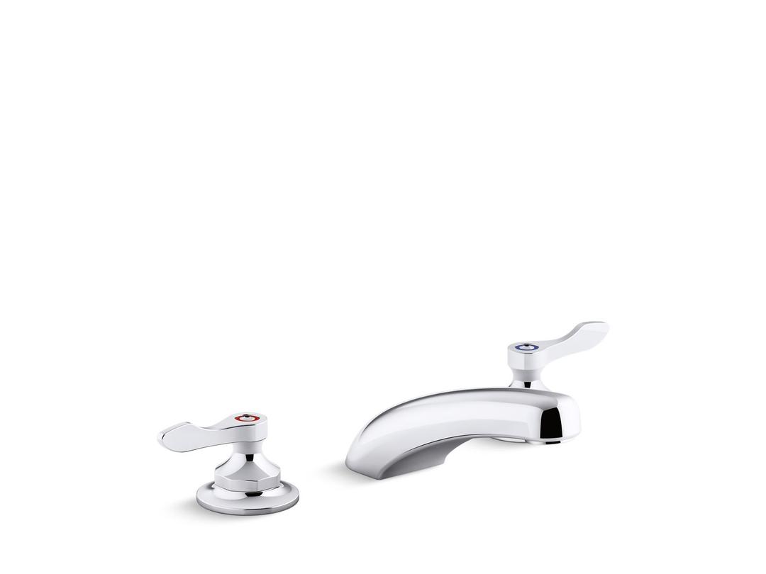 Kohler Triton Bowe 1.0 gpm widespread bathroom sink faucet with aerated flow and lever handles, drain not included - Polished Chrome by Kohler