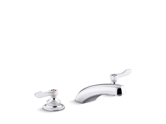 Kohler Triton Bowe 0.5 gpm widespread bathroom sink faucet with aerated flow and lever handles, drain not included - Polished Chrome