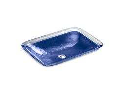 Kohler Inia 20-3/4'' rectangular drop-in bathroom sink, no overflow - Opaque Sapphire - image 1