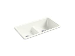 Kohler Iron/Tones Smart Divide 33'' top-/undermount double-bowl kitchen sink - Dune - image 1