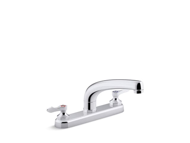 Kohler Triton Bowe 1.8 gpm kitchen sink faucet with 8-3/16'' swing spout, aerated flow and lever handles - Polished Chrome