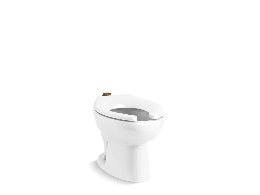 Kohler JuvenileE Ultra Floor-mount top spud antimicrobial flushometer bowl - White by Kohler
