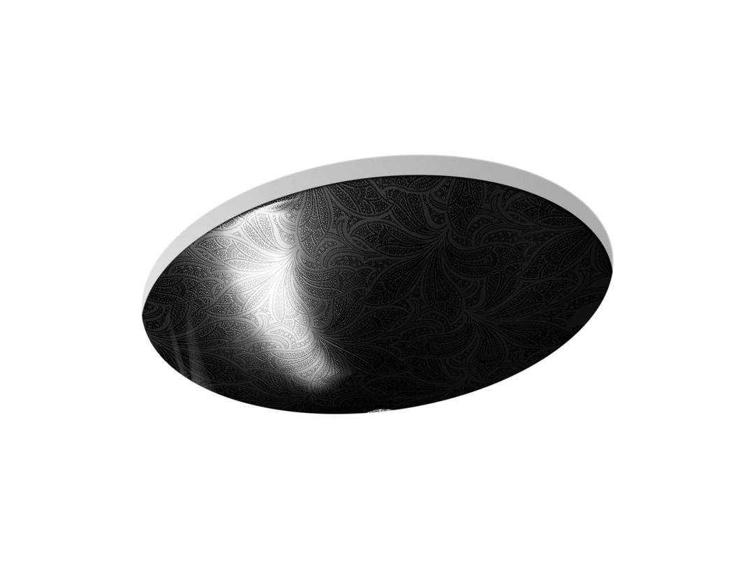 Kohler SartorialE Paisley Caxton 19-1/4'' oval undermount bathroom sink - Black Sartorial Paisley by Kohler