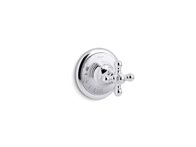 Kohler Artifacts MasterShower volume control valve trim with cross handle - Polished Chrome