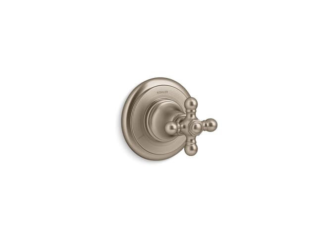 Kohler Artifacts MasterShower transfer valve trim with cross handle - Vibrant Brushed Bronze
