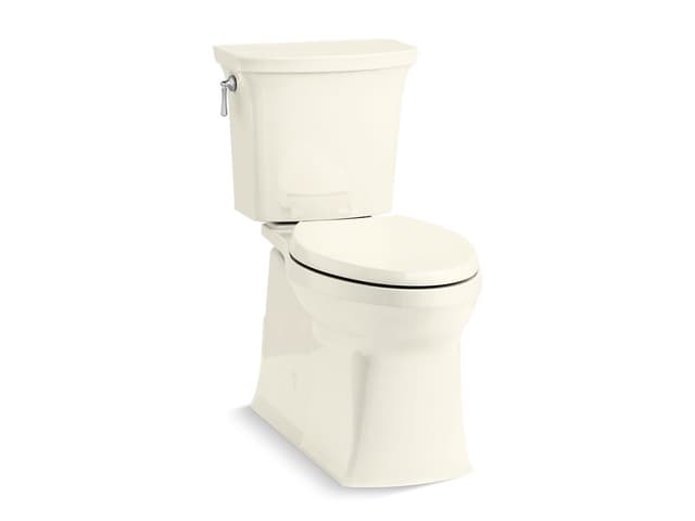 Kohler Corbelle ContinuousClean XT two-piece elongated toilet with skirted trapway, 1.28 gpf - Biscuit