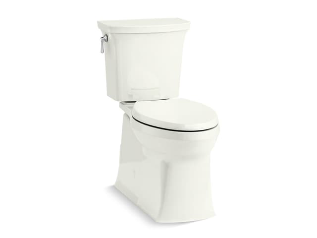 Kohler Corbelle ContinuousClean XT two-piece elongated toilet with skirted trapway, 1.28 gpf - Dune