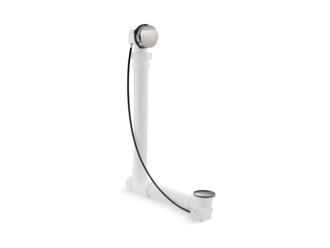 Kohler Clearflo Cable bath drain with PVC tubing - Vibrant Titanium by Kohler