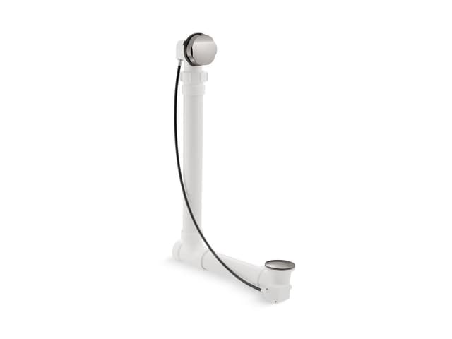 Kohler Clearflo Cable bath drain with PVC tubing - Vibrant Titanium