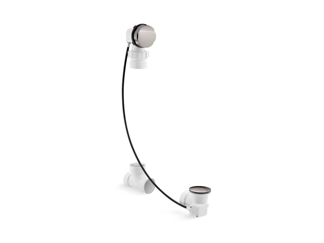 Kohler Clearflo Cable bath drain, less PVC tubing - Vibrant Titanium by Kohler