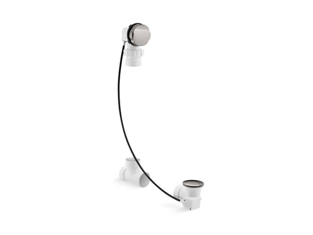 Kohler Clearflo Cable bath drain, less PVC tubing - Vibrant Titanium