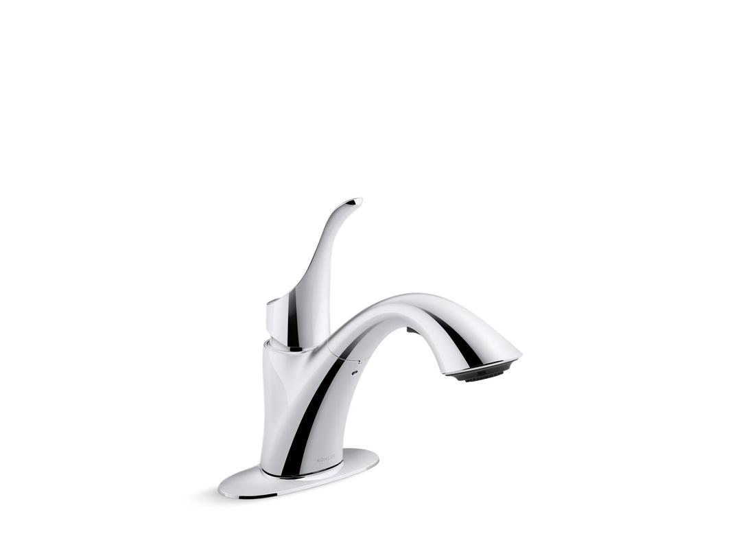 Kohler Simplice Pull-out laundry sink faucet with two-function sprayhead - Polished Chrome by Kohler