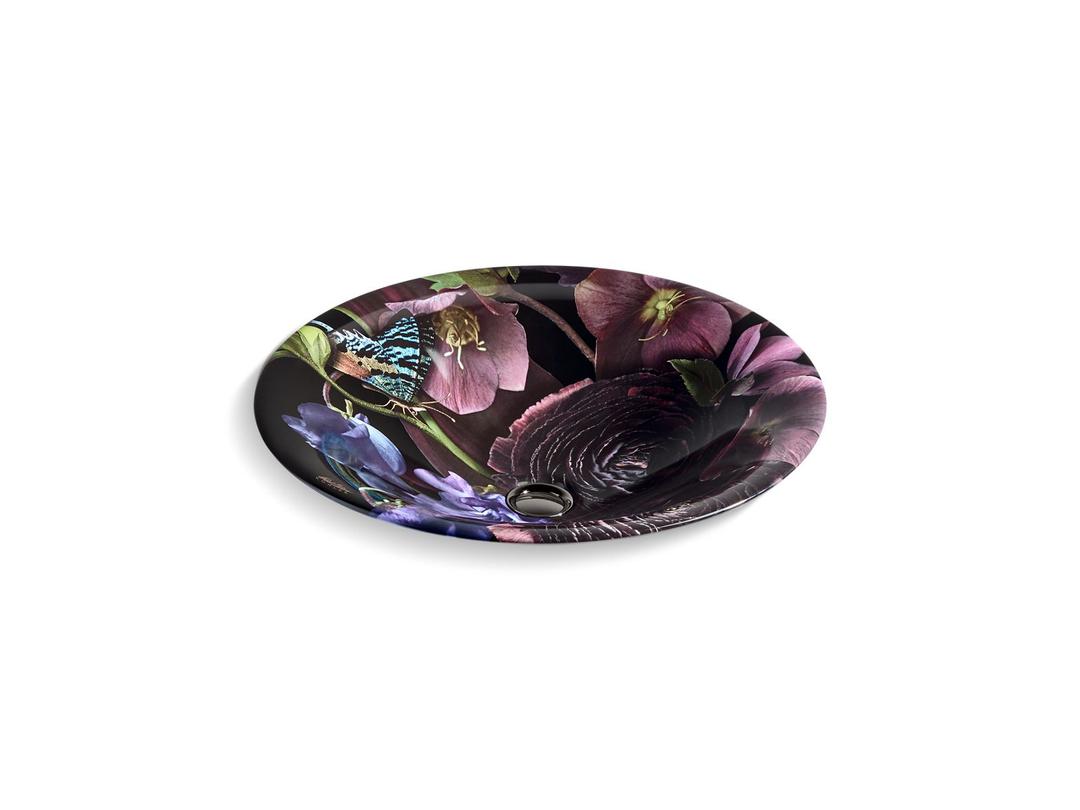 Kohler | Dutchmaster | Vessel Bathroom Sink - Midnight Floral by Kohler